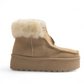 Europeon Union Women Beige Chamois Half Boot #3501